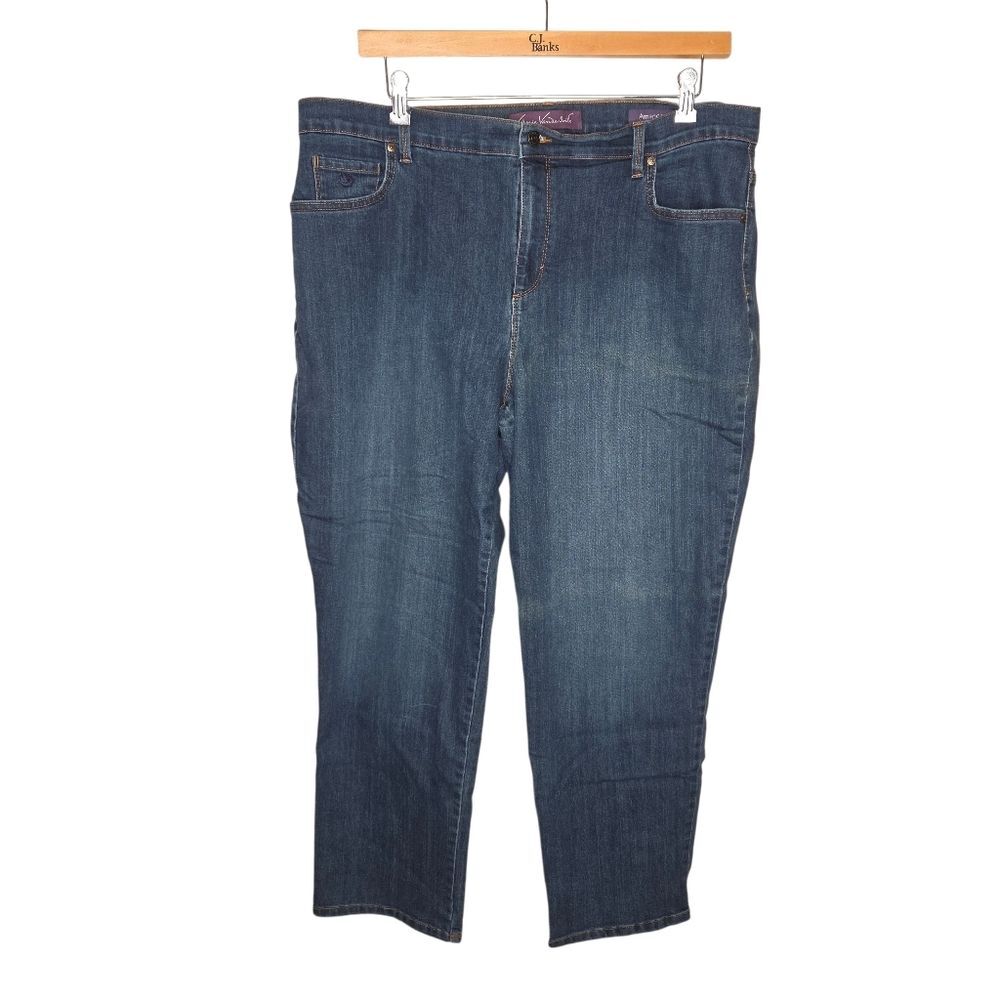 Gloria Vanderbilt Amanda High Rise Taper Leg Denim Jeans Size 18w